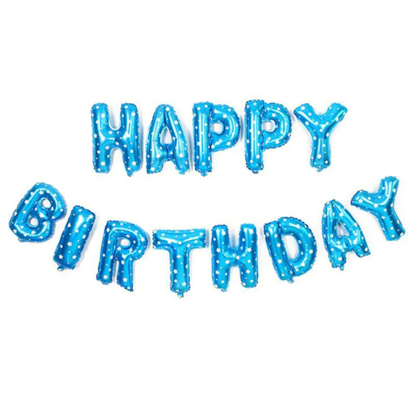 Happy Birthday balloon air Letters Alphabe Gold Pink foil balloons kids Boy Baby Show party birthday helium globos party baloon