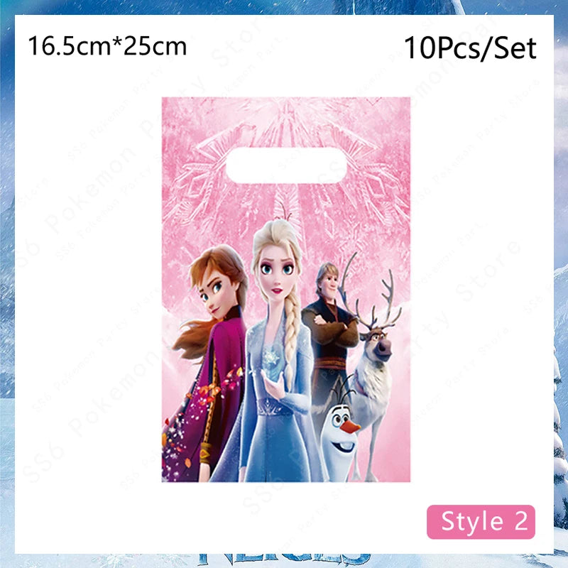 Disney Frozen Elsa Anna Olaf Birthday Party Decorations Supplies Kit for Girls Including Disposable Tableware Paper Cups Plates