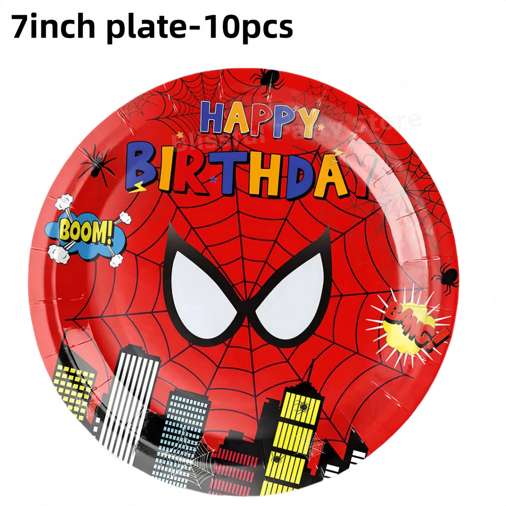 Spiderman Birthday Party Decorations Tableware Paper Cup Plate Napkin Tablecloth for Kids Boys Favor Baby Shower Event Supplies