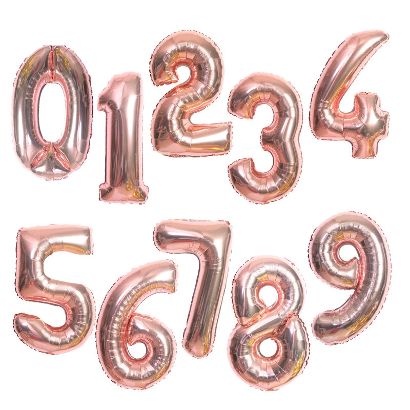 40inch Big Size Balloons Helium Numbe 0-9 Happy Birthday Wedding Party Decorations Kids Toys Shower Figures Globos Large Balloon