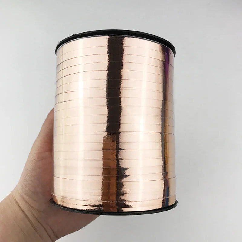 500yards Metallic Ribbon DIY Gift Packing Balloon 5mm Accessories Wedding christmas decoration Birthday Party Wrapping Crafts