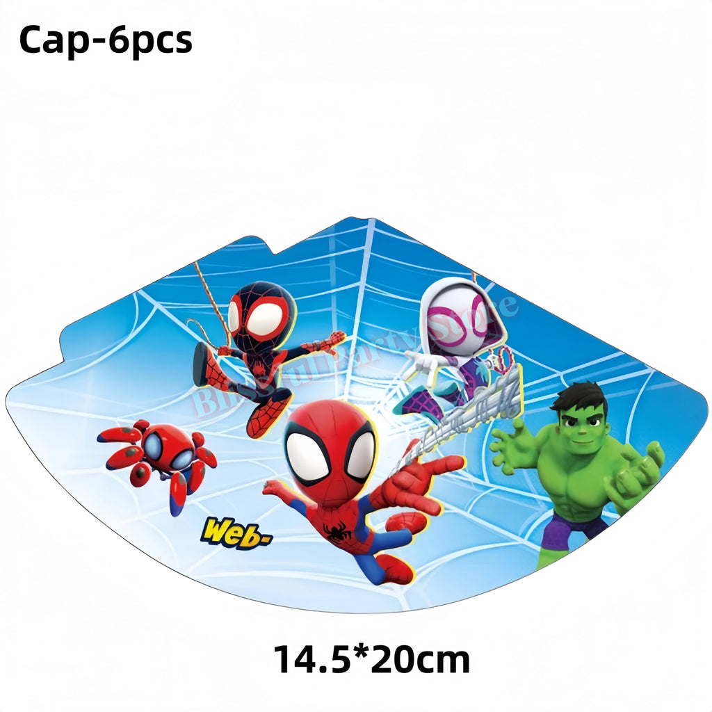 Spidey And His Amazing Friends Birthday Decoration Spiderman Tableware Kit Cup Plate Balloon Boy Favor Gift Baby Shower Supplies