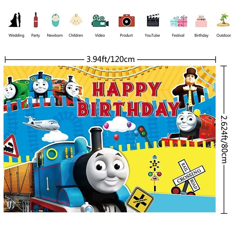 Thomas Trains and Friends Party Decorations Plates Cups Banner Balloons for Kids Baby Shower Gift Birthday Party Supplies