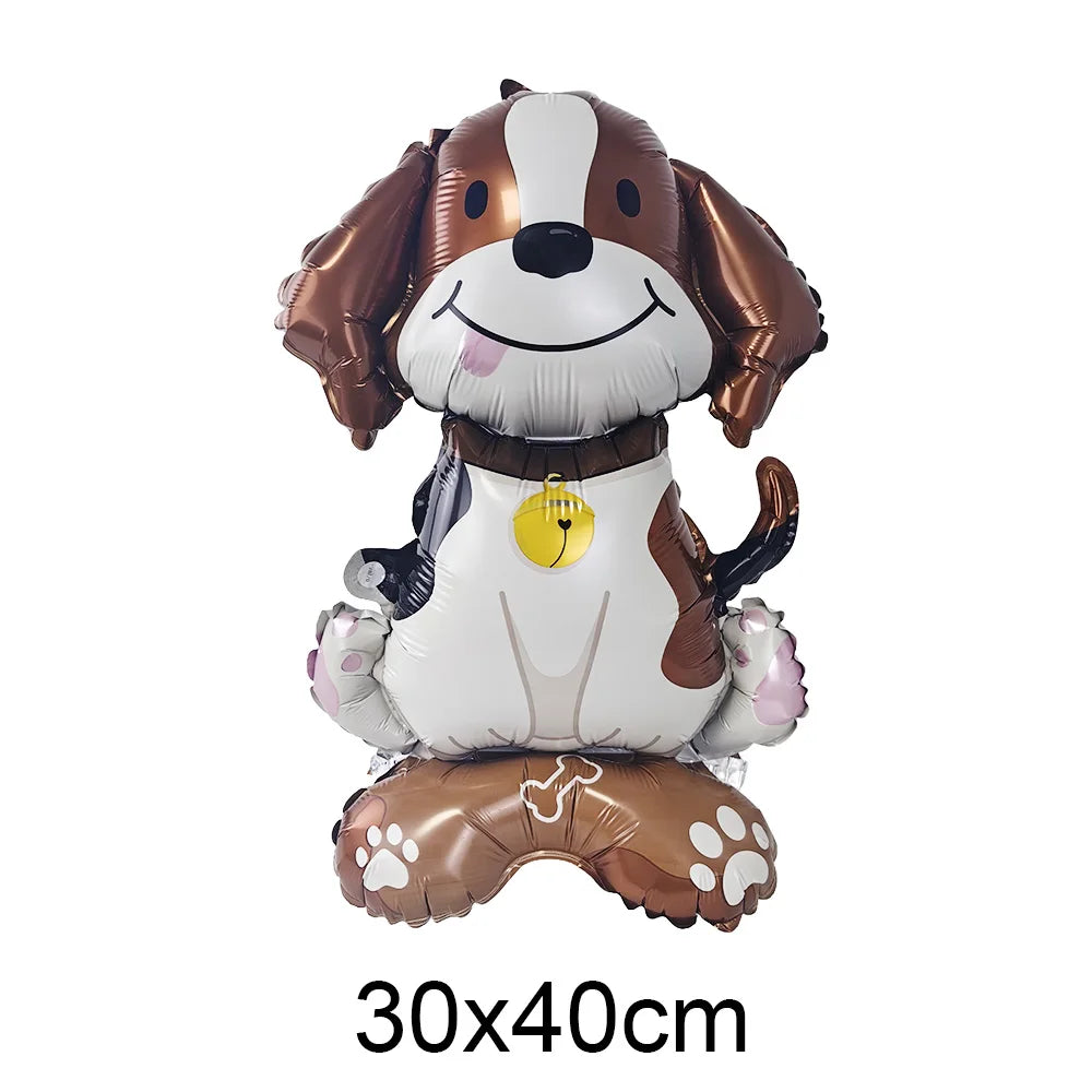 Cartoon Animal Standing Balloon Jungle Safari Lion zebra Leopard Rabbit Peacock Giraffe Balloon Kids Birthday Decoration Balloon