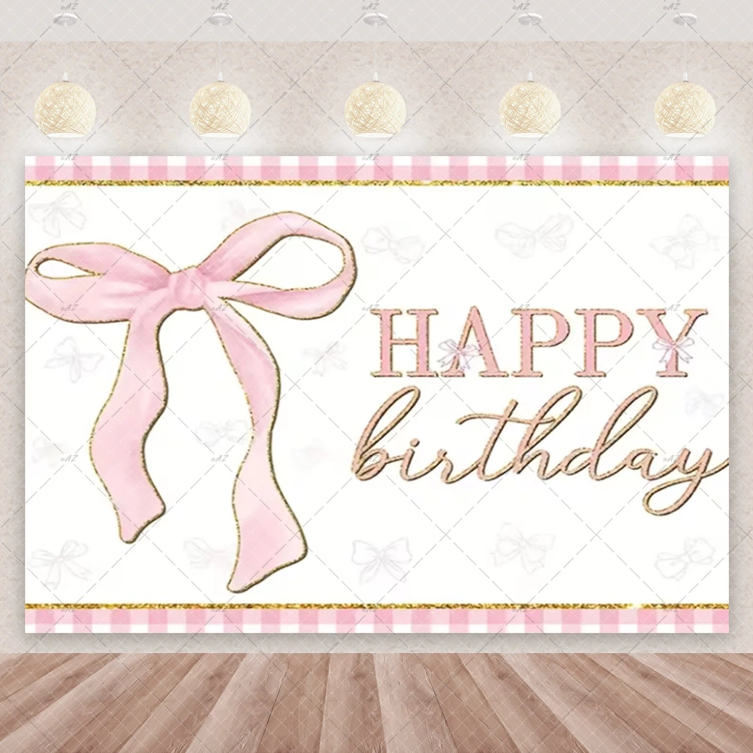 Girl Women Pink Bow Birthday Decoration Disposable Tableware Bow Tie Party Supplies Kit Paper Plates Cups Banner Tablecloth Gift