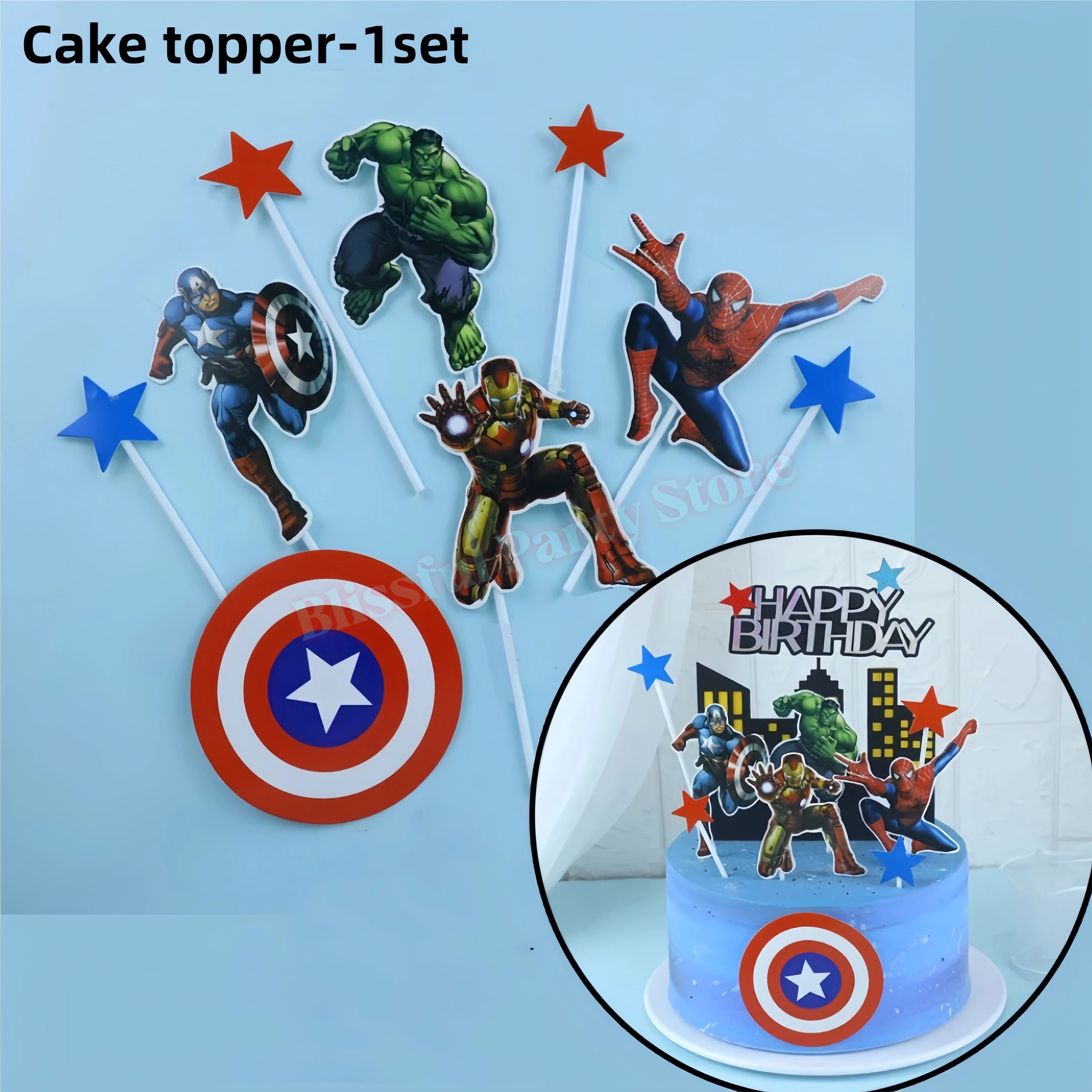 Avengers Birthday Party Decoration Superhero Balloon Tableware Kit Cup Plate Tablecloth Boy Favor Gift Baby Shower Event Supplie