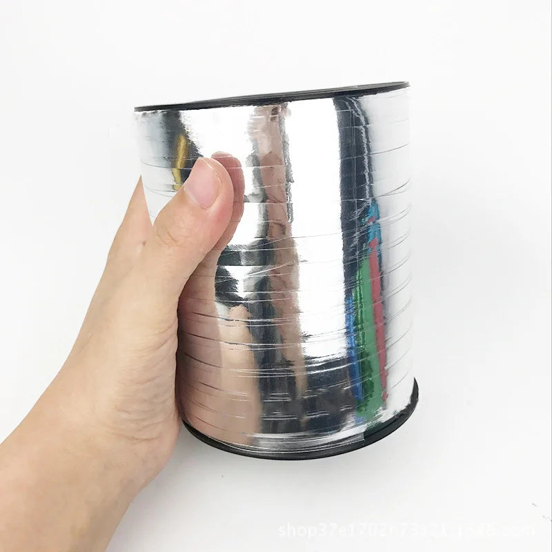 500yards Metallic Ribbon DIY Gift Packing Balloon 5mm Accessories Wedding christmas decoration Birthday Party Wrapping Crafts