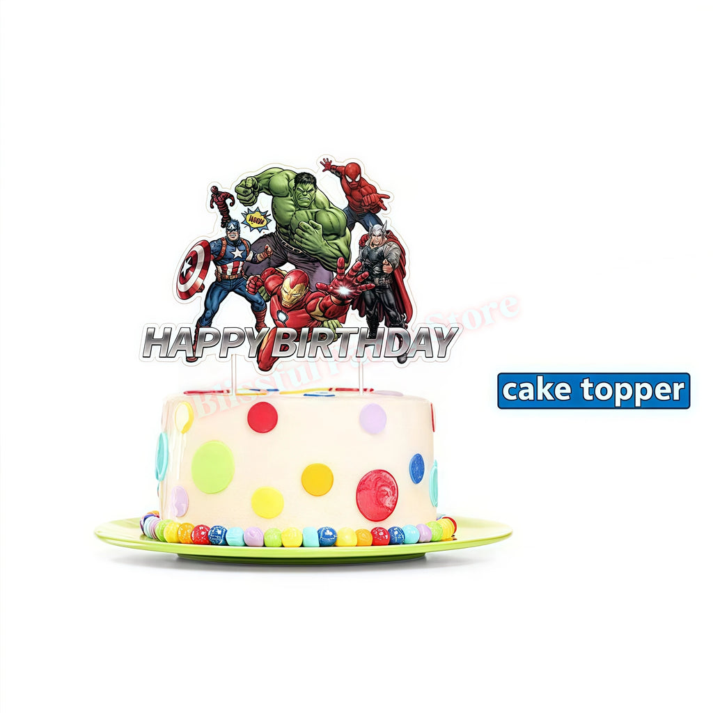 Avengers Birthday Party Decoration Superhero Balloon Tableware Kit Cup Plate Tablecloth Boy Favor Gift Baby Shower Event Supplie