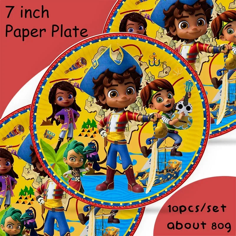 Santiago of The Seas Party Supplies Tableware Set Cup Plates Napkins For Kids Birthday Party Decoration Boys and GirlsBabyShower