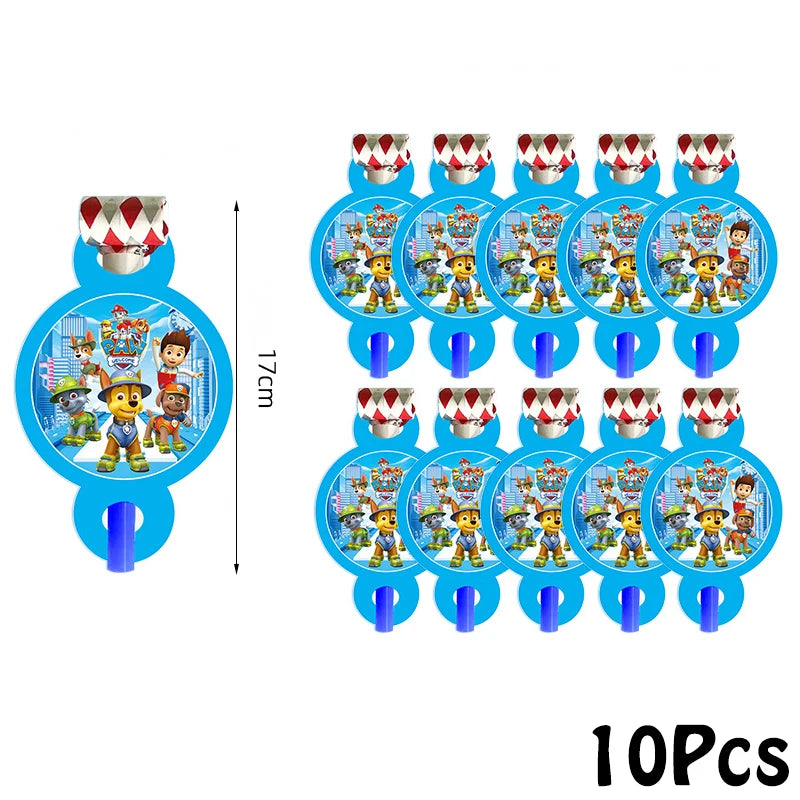 Paw Patrol Series Birthday Party Banquet Supplies Paper Plate Tablecloth Flag Knife Fork Spoon Banner Set Kids Birthday Party
