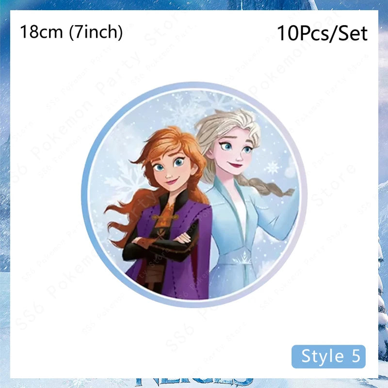Disney Frozen Elsa Anna Olaf Birthday Party Decorations Supplies Kit for Girls Including Disposable Tableware Paper Cups Plates