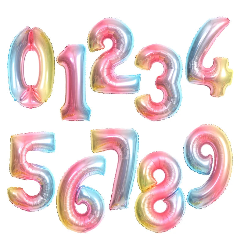 40inch Big Size Balloons Helium Numbe 0-9 Happy Birthday Wedding Party Decorations Kids Toys Shower Figures Globos Large Balloon