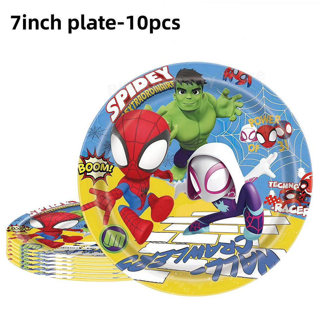 Spiderman Birthday Party Decorations Tableware Paper Cup Plate Napkin Tablecloth for Kids Boys Favor Baby Shower Event Supplies
