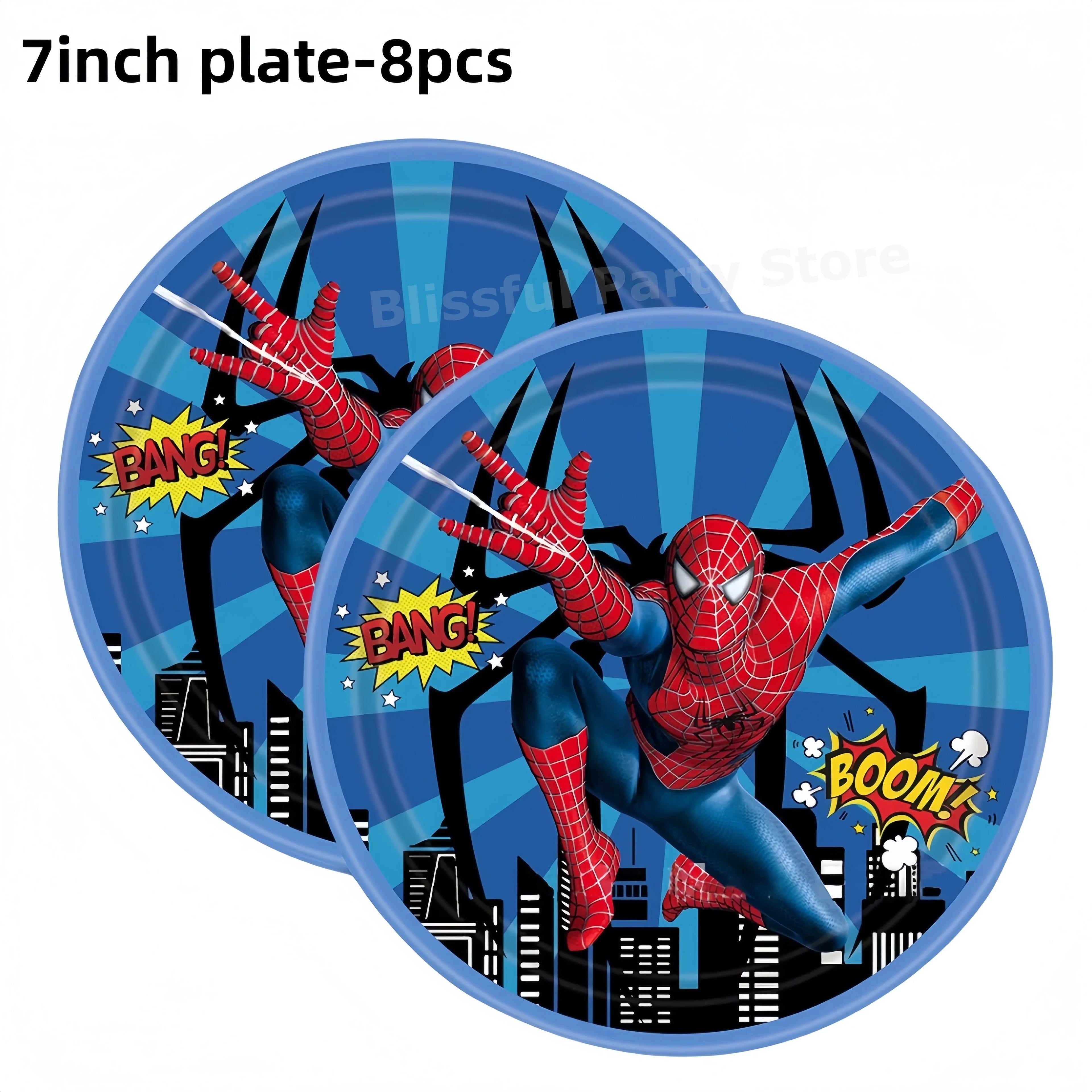 Spiderman Birthday Party Decorations Tableware Paper Cup Plate Napkin Tablecloth for Kids Boys Favor Baby Shower Event Supplies