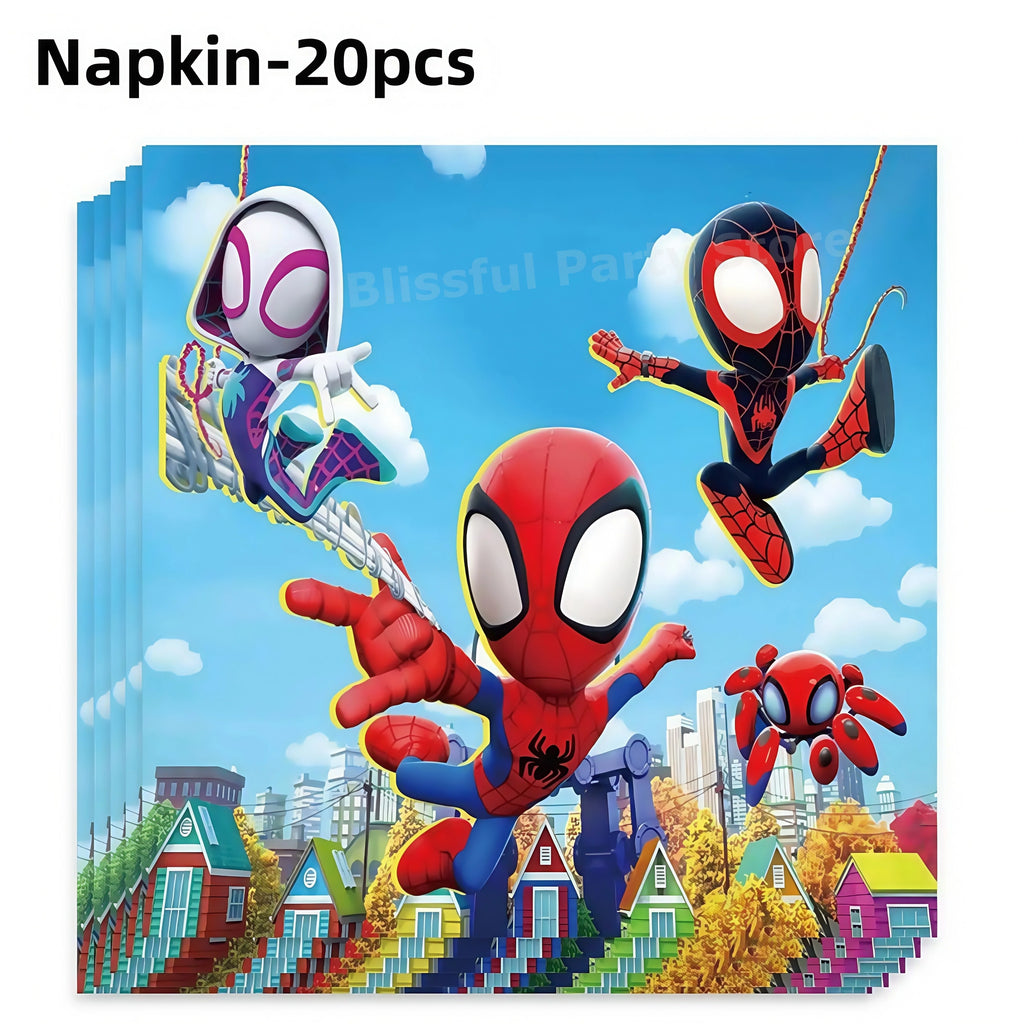 Spiderman Birthday Party Decorations Tableware Paper Cup Plate Napkin Tablecloth for Kids Boys Favor Baby Shower Event Supplies