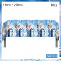 Disney Frozen Elsa Anna Olaf Birthday Party Decorations Supplies Kit for Girls Including Disposable Tableware Paper Cups Plates