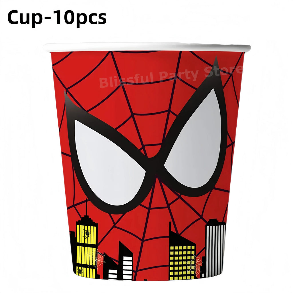 Spiderman Birthday Party Decorations Tableware Paper Cup Plate Napkin Tablecloth for Kids Boys Favor Baby Shower Event Supplies
