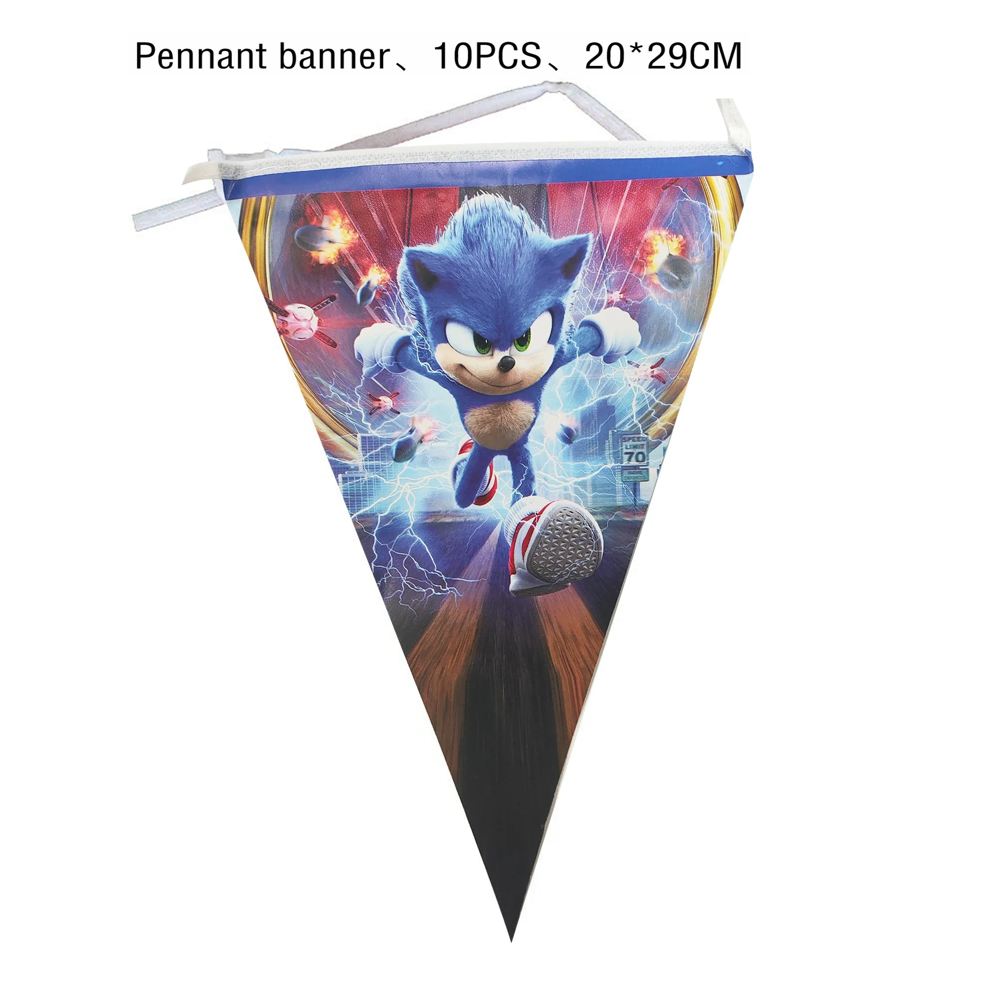 Anime Character Cartoon Hedgehog Tablecloth Banners Plates Tableware Set Sonic Birthday Party Decorations and Bath Toys Gift