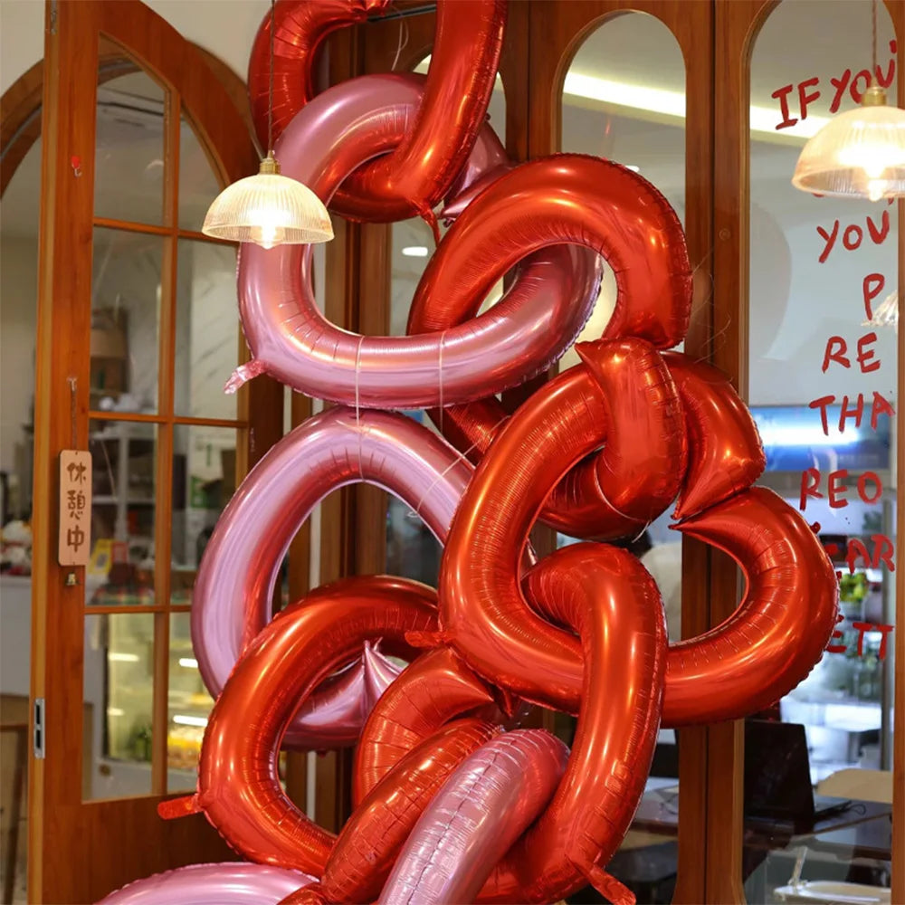 2/3/4/6 Pack of 40inch Hollow-Out Heart-Shaped Red Aluminum Foil Balloons, Suitable for Valentine's Day, Wedding Parties, Engagement Weddings, Anniversaries, Birthday Parties, and Romantic Themed Decorations