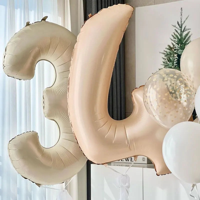 40inch Big Size Balloons Helium Numbe 0-9 Happy Birthday Wedding Party Decorations Kids Toys Shower Figures Globos Large Balloon