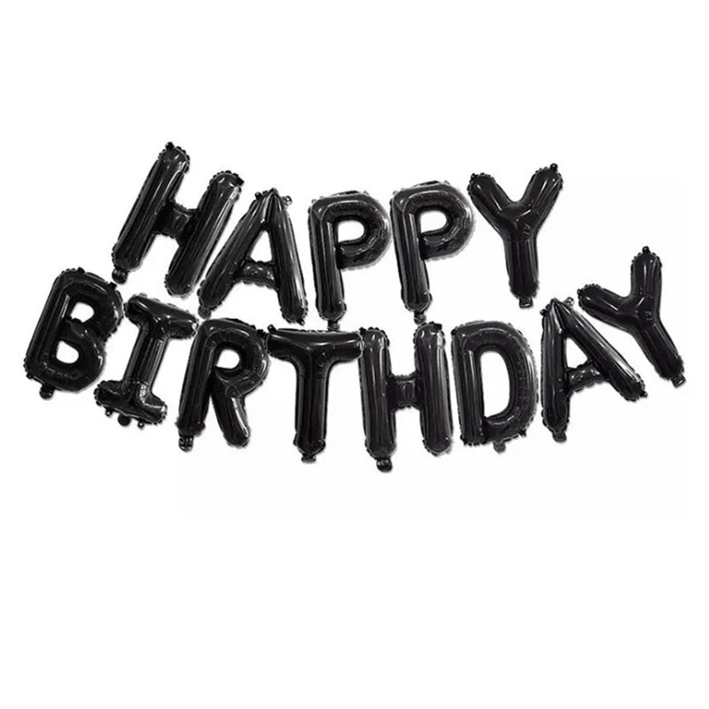 Happy Birthday balloon air Letters Alphabe Gold Pink foil balloons kids Boy Baby Show party birthday helium globos party baloon