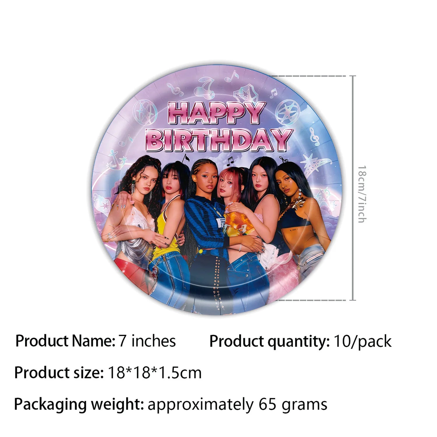 K&Katseye Birthday Party Decoration Plate Cup Napkin Balloon for Kpop Girl Party Favor Baby Shower Supplies Fans Gift