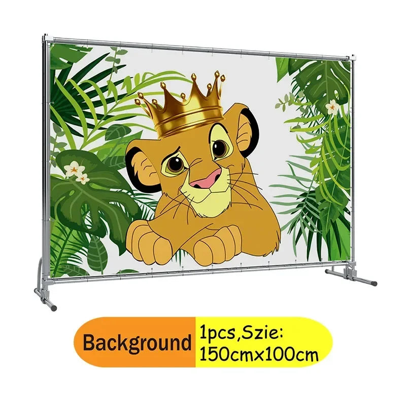 Lion King Party Decorations New Simba Theme Paper Cups Plates Napinks Baby Shower Birthday Party Decorations