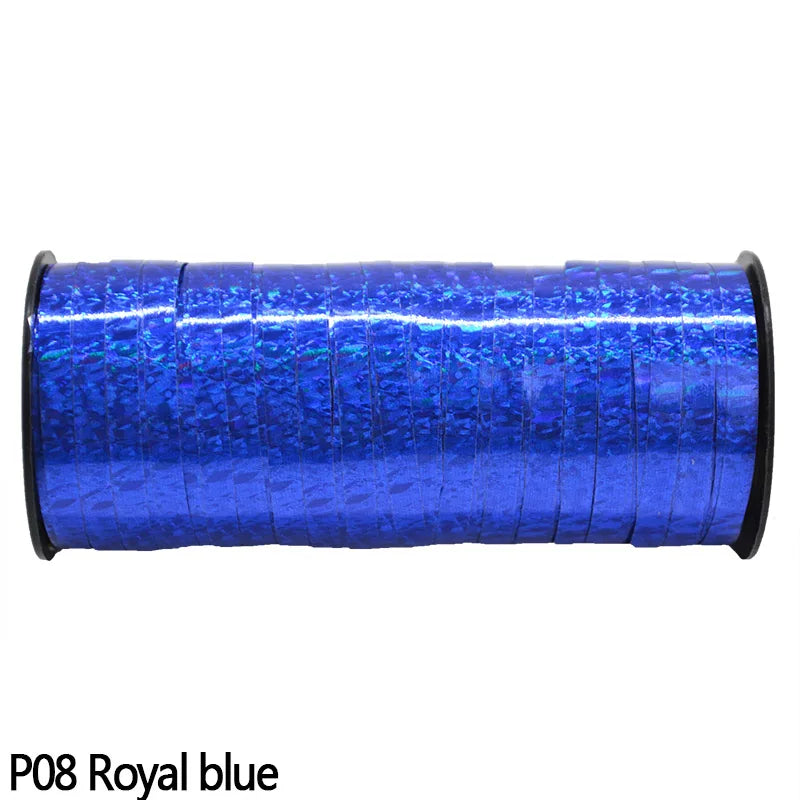 5mm Balloons Ribbons Laser Ribbon for Party Decoration Gifts Box DIY Packing Wedding Decoration Foil Satin Ribbons Accessories