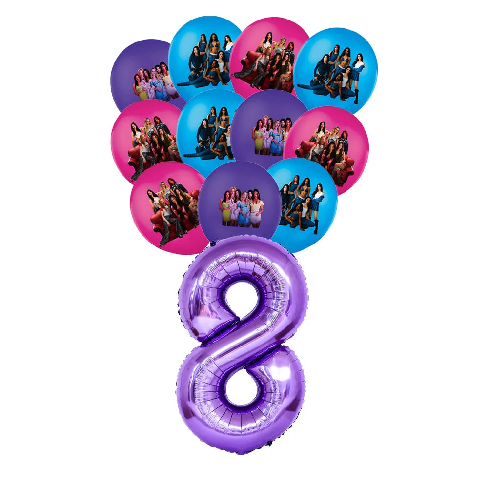 K&Katseye Birthday Party Decoration Plate Cup Napkin Balloon for Kpop Girl Party Favor Baby Shower Supplies Fans Gift