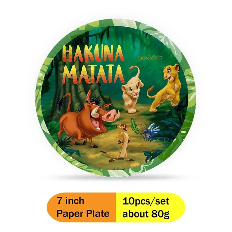 Lion King Party Decorations New Simba Theme Paper Cups Plates Napinks Baby Shower Birthday Party Decorations