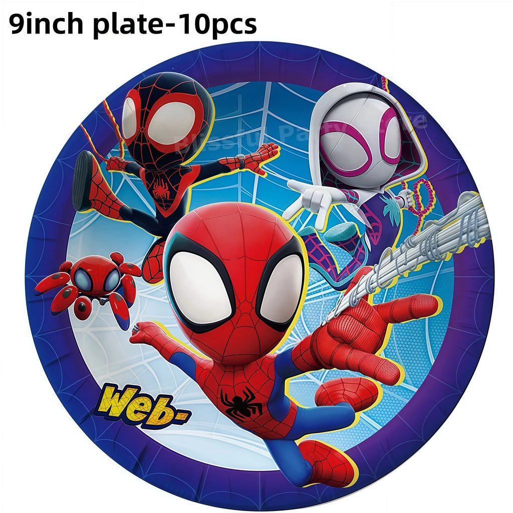 Spiderman Birthday Party Decorations Tableware Paper Cup Plate Napkin Tablecloth for Kids Boys Favor Baby Shower Event Supplies