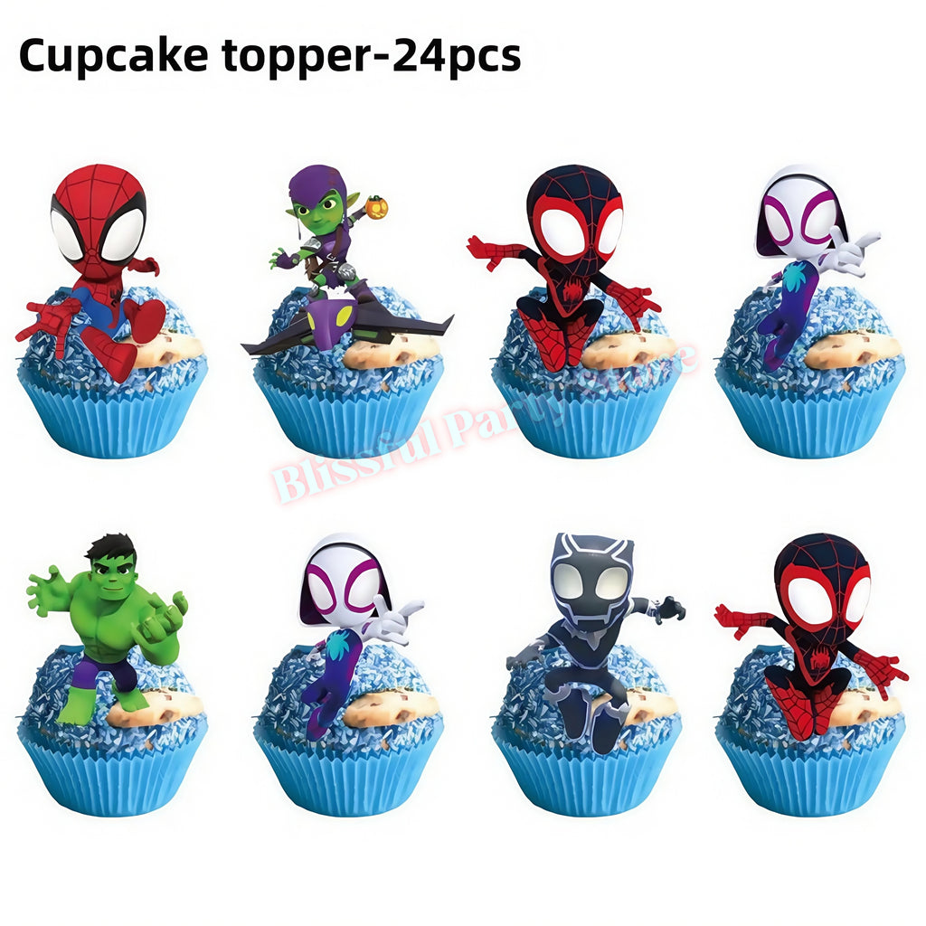 Spidey And His Amazing Friends Birthday Decoration Spiderman Tableware Kit Cup Plate Balloon Boy Favor Gift Baby Shower Supplies