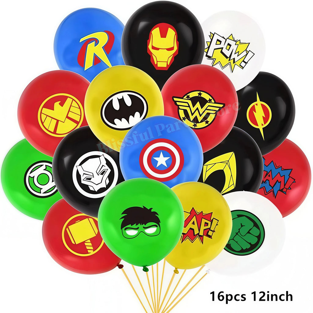 Avengers Birthday Party Decoration Superhero Balloon Tableware Kit Cup Plate Tablecloth Boy Favor Gift Baby Shower Event Supplie