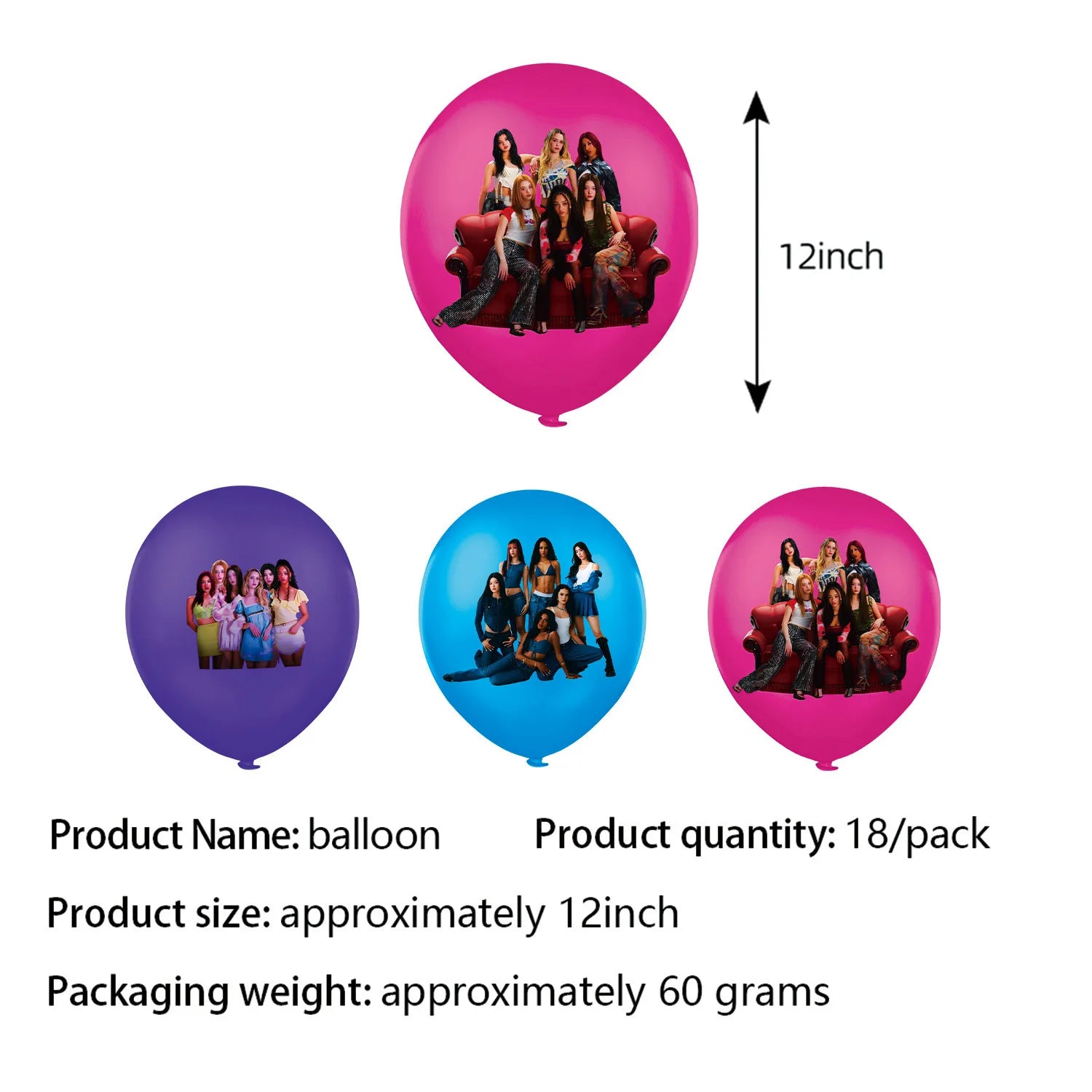 K&Katseye Birthday Party Decoration Plate Cup Napkin Balloon for Kpop Girl Party Favor Baby Shower Supplies Fans Gift