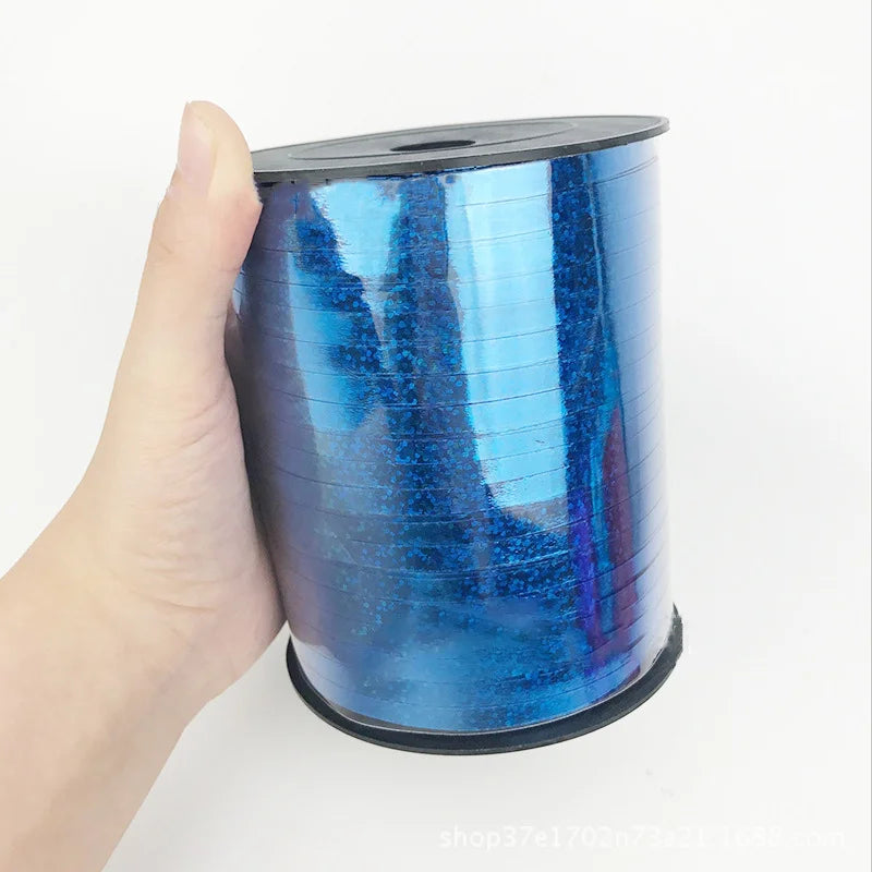 500yards Metallic Ribbon DIY Gift Packing Balloon 5mm Accessories Wedding christmas decoration Birthday Party Wrapping Crafts