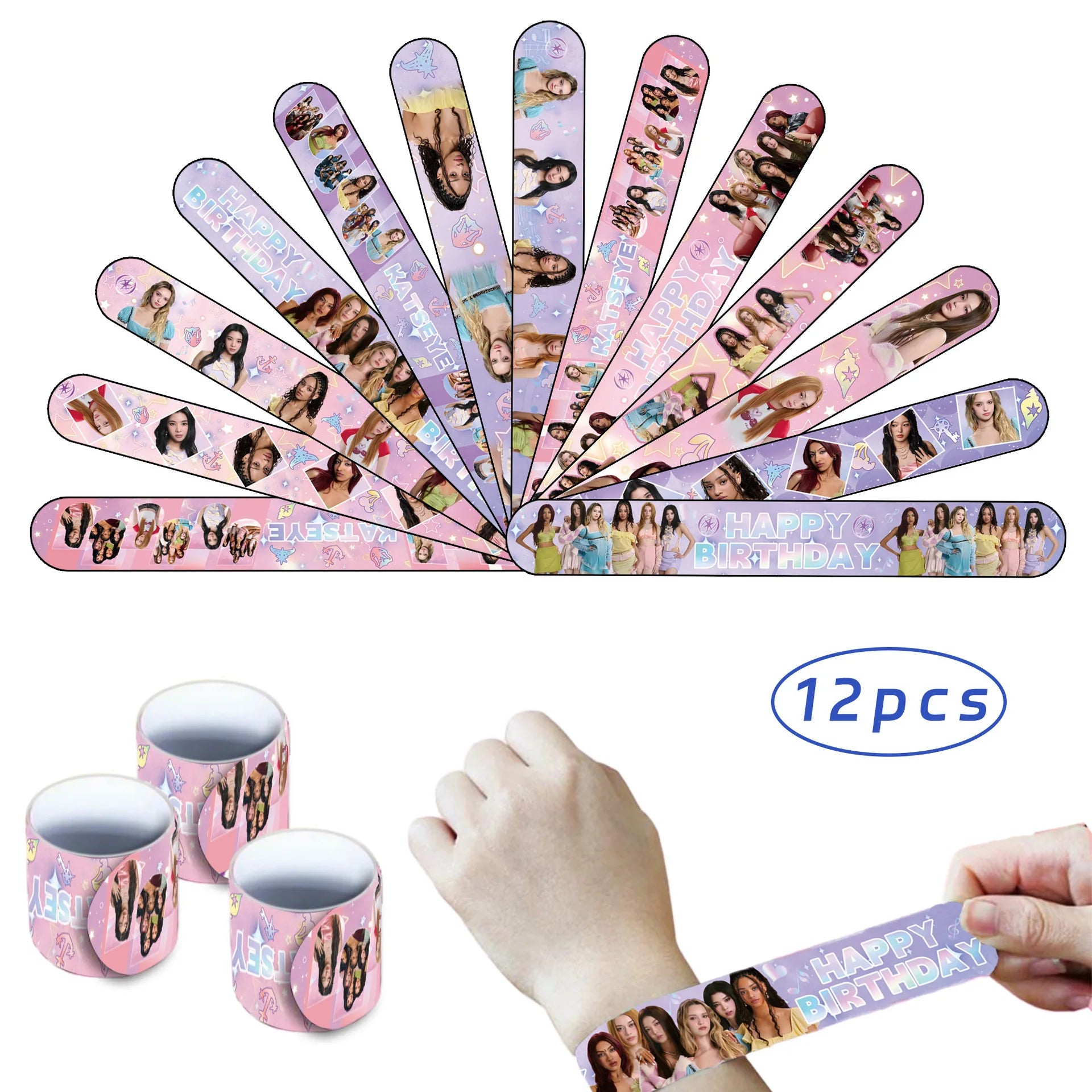 K&Katseye Birthday Party Decoration Plate Cup Napkin Balloon for Kpop Girl Party Favor Baby Shower Supplies Fans Gift