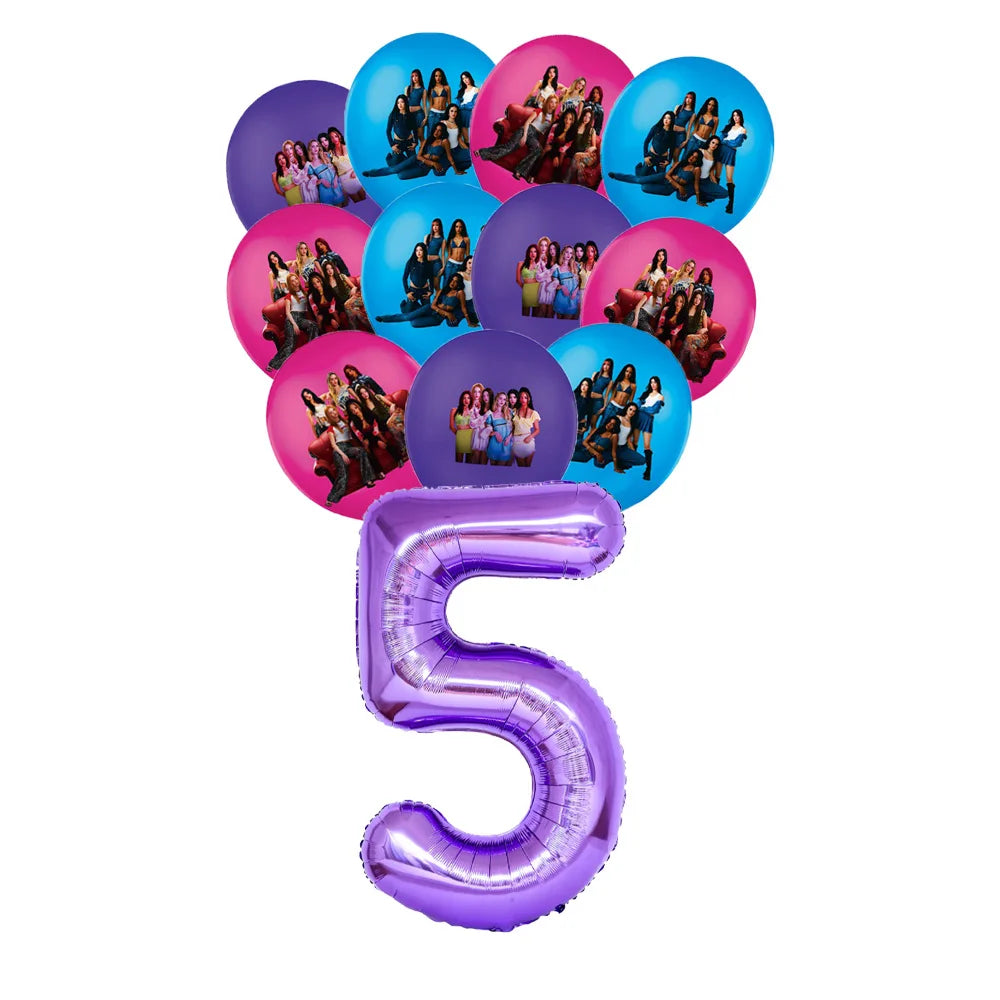K&Katseye Birthday Party Decoration Plate Cup Napkin Balloon for Kpop Girl Party Favor Baby Shower Supplies Fans Gift