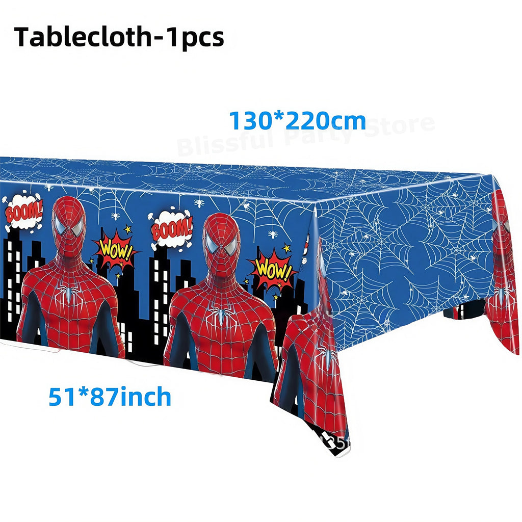 Spiderman Birthday Party Decorations Tableware Paper Cup Plate Napkin Tablecloth for Kids Boys Favor Baby Shower Event Supplies