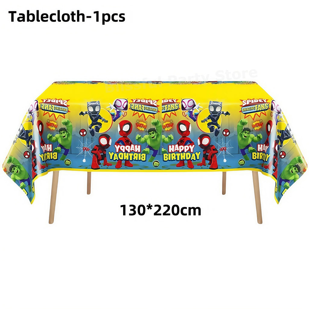 Spiderman Birthday Party Decorations Tableware Paper Cup Plate Napkin Tablecloth for Kids Boys Favor Baby Shower Event Supplies