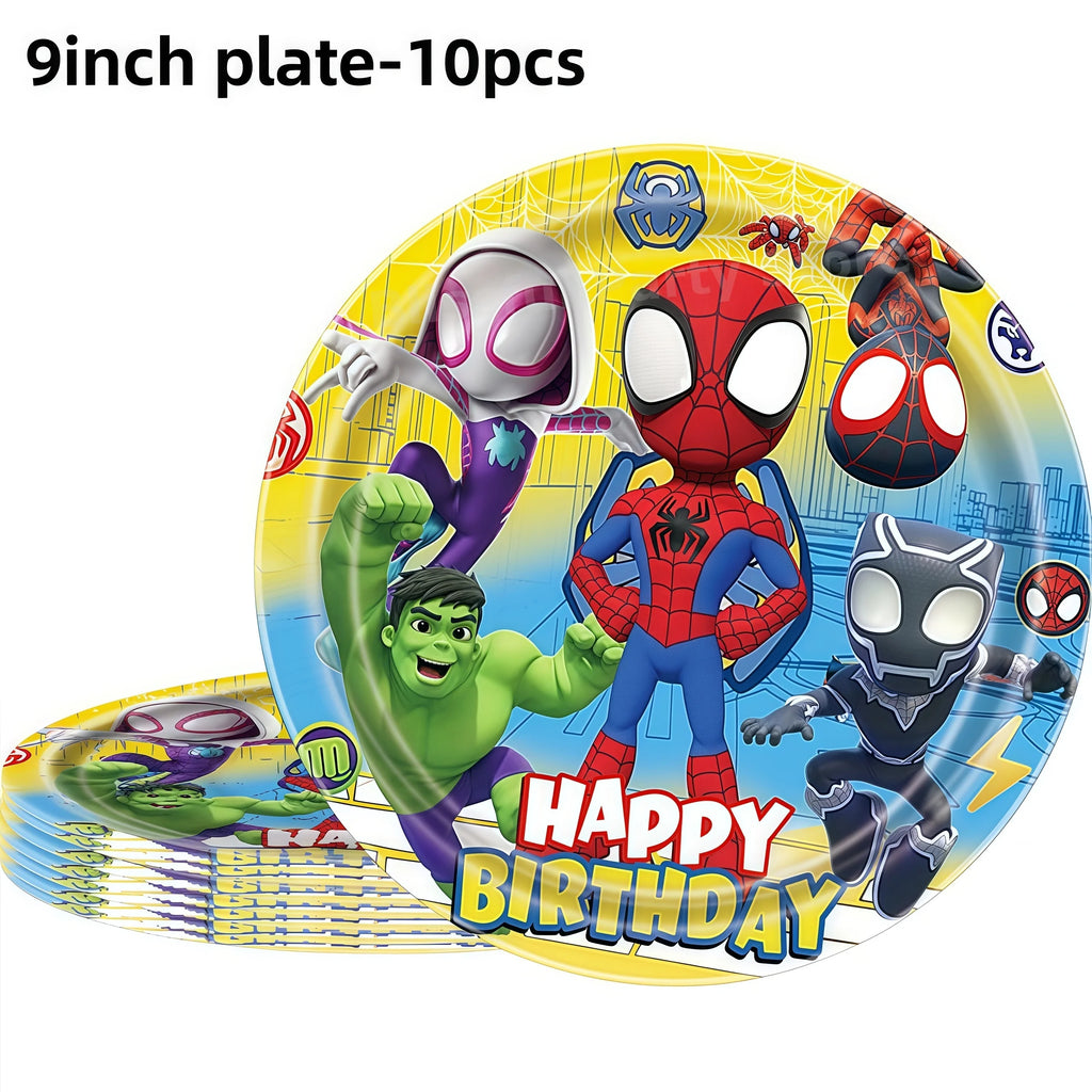 Spiderman Birthday Party Decorations Tableware Paper Cup Plate Napkin Tablecloth for Kids Boys Favor Baby Shower Event Supplies