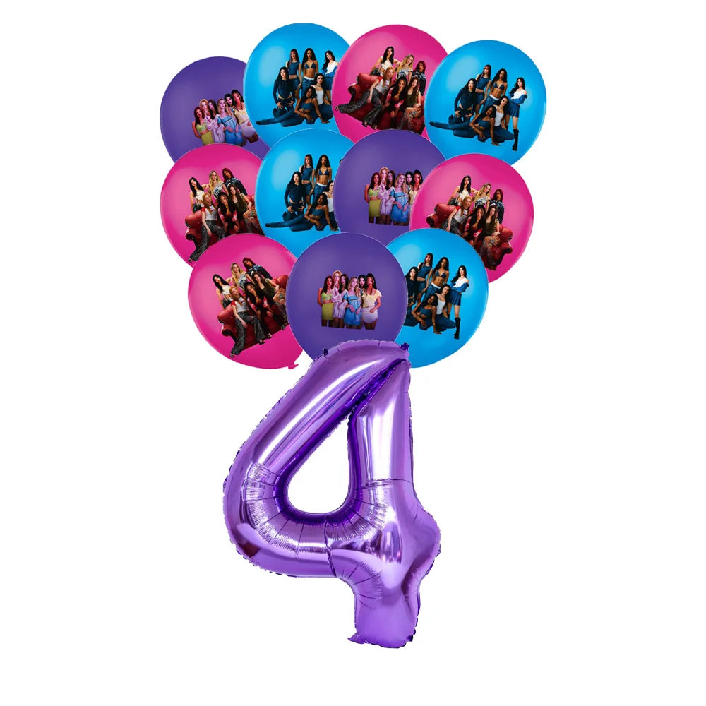 K&Katseye Birthday Party Decoration Plate Cup Napkin Balloon for Kpop Girl Party Favor Baby Shower Supplies Fans Gift