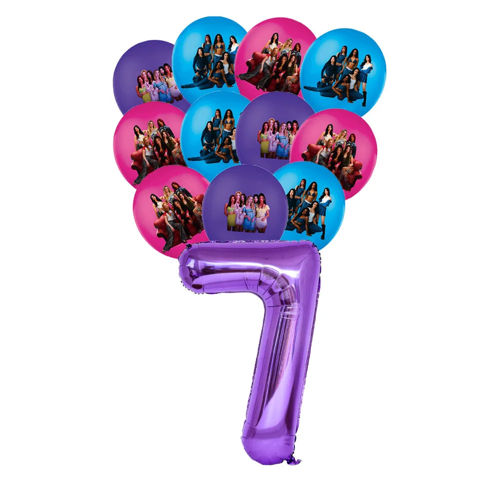 K&Katseye Birthday Party Decoration Plate Cup Napkin Balloon for Kpop Girl Party Favor Baby Shower Supplies Fans Gift