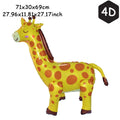 1Set New 3D Assembly Foil Aluminum Balloon Inflatable Cartoon Jungle Animal Lion Tiger Turtle Birthday Party Decorate Supplies