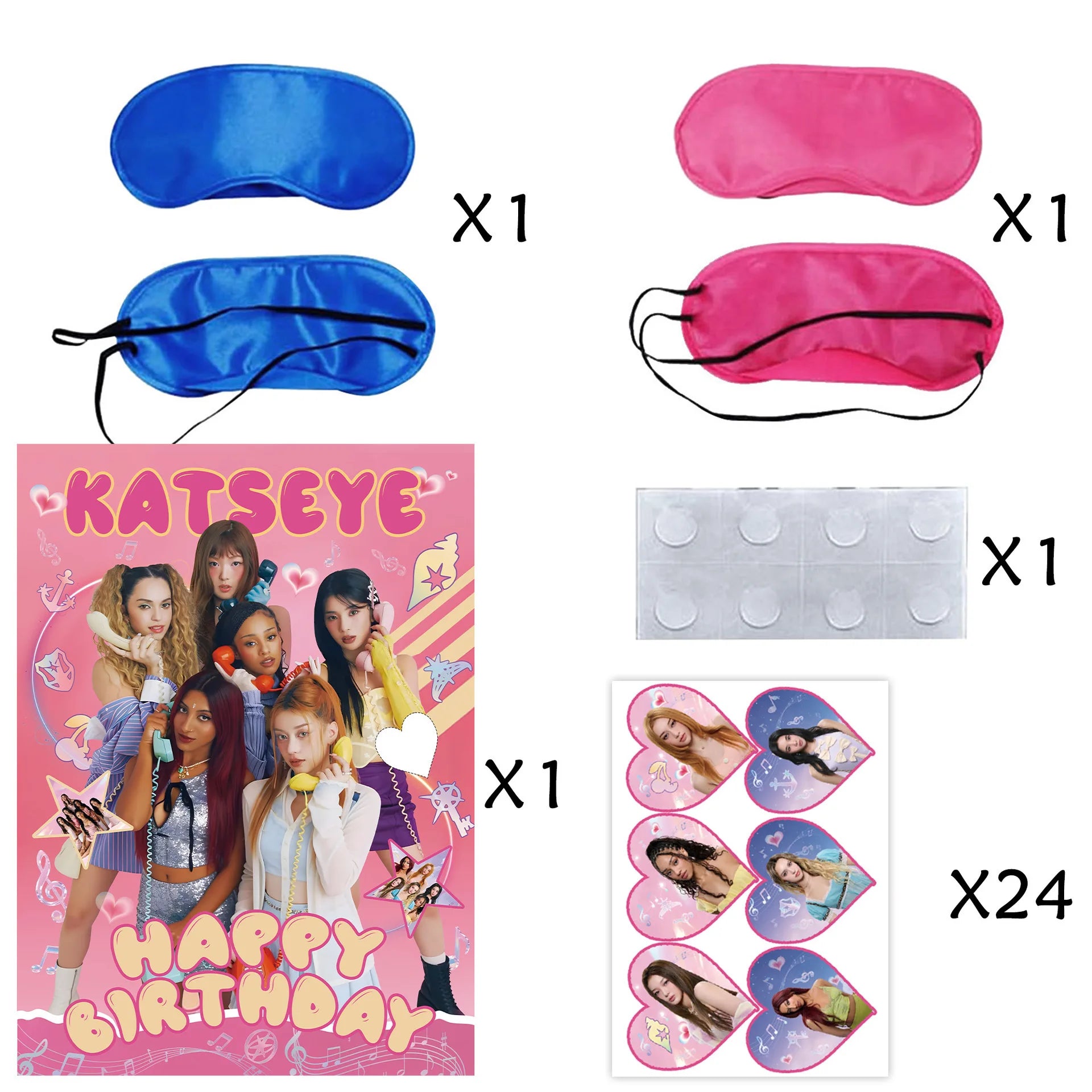 K&Katseye Birthday Party Decoration Plate Cup Napkin Balloon for Kpop Girl Party Favor Baby Shower Supplies Fans Gift