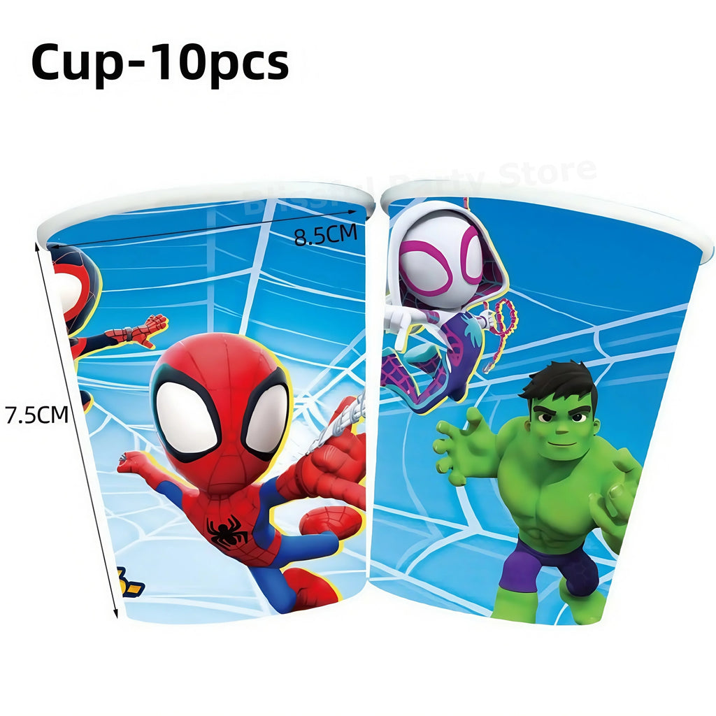 Spiderman Birthday Party Decorations Tableware Paper Cup Plate Napkin Tablecloth for Kids Boys Favor Baby Shower Event Supplies