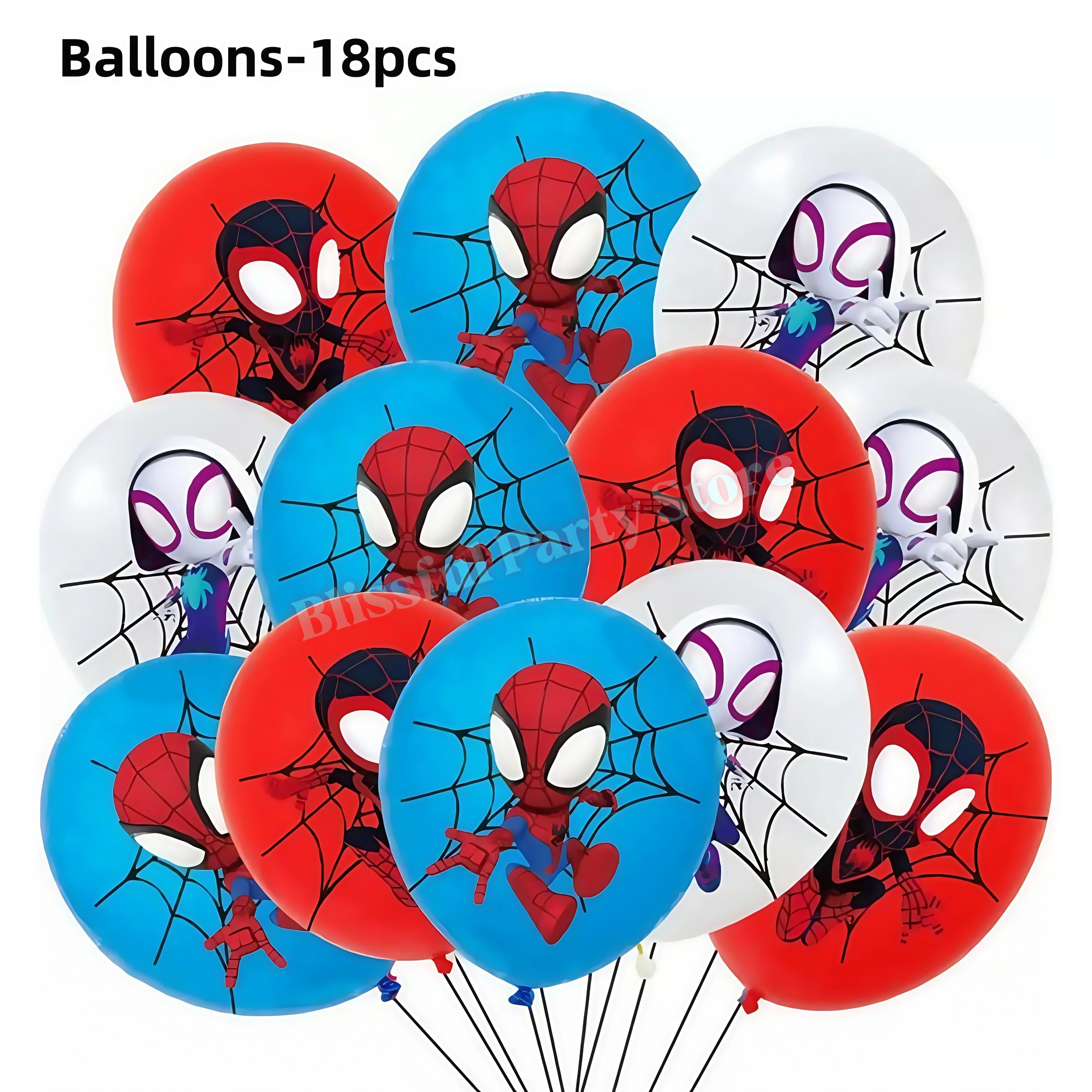 Spidey And His Amazing Friends Birthday Decoration Spiderman Tableware Kit Cup Plate Balloon Boy Favor Gift Baby Shower Supplies