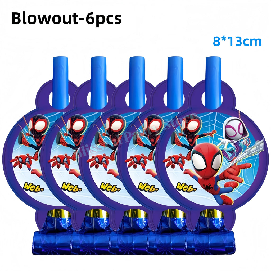 Spidey And His Amazing Friends Birthday Decoration Spiderman Tableware Kit Cup Plate Balloon Boy Favor Gift Baby Shower Supplies