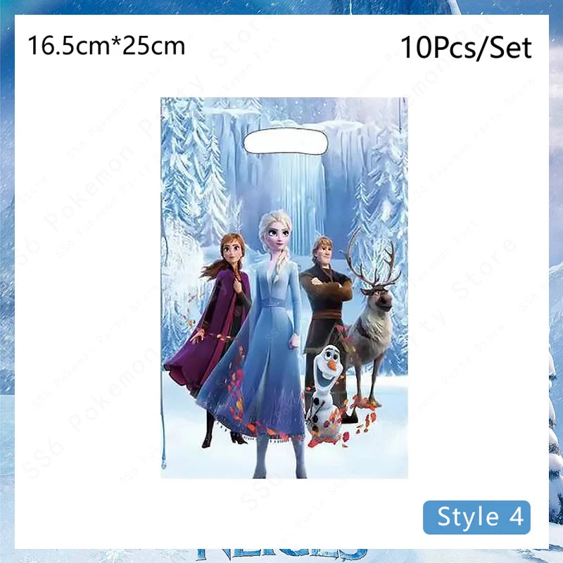 Disney Frozen Elsa Anna Olaf Birthday Party Decorations Supplies Kit for Girls Including Disposable Tableware Paper Cups Plates