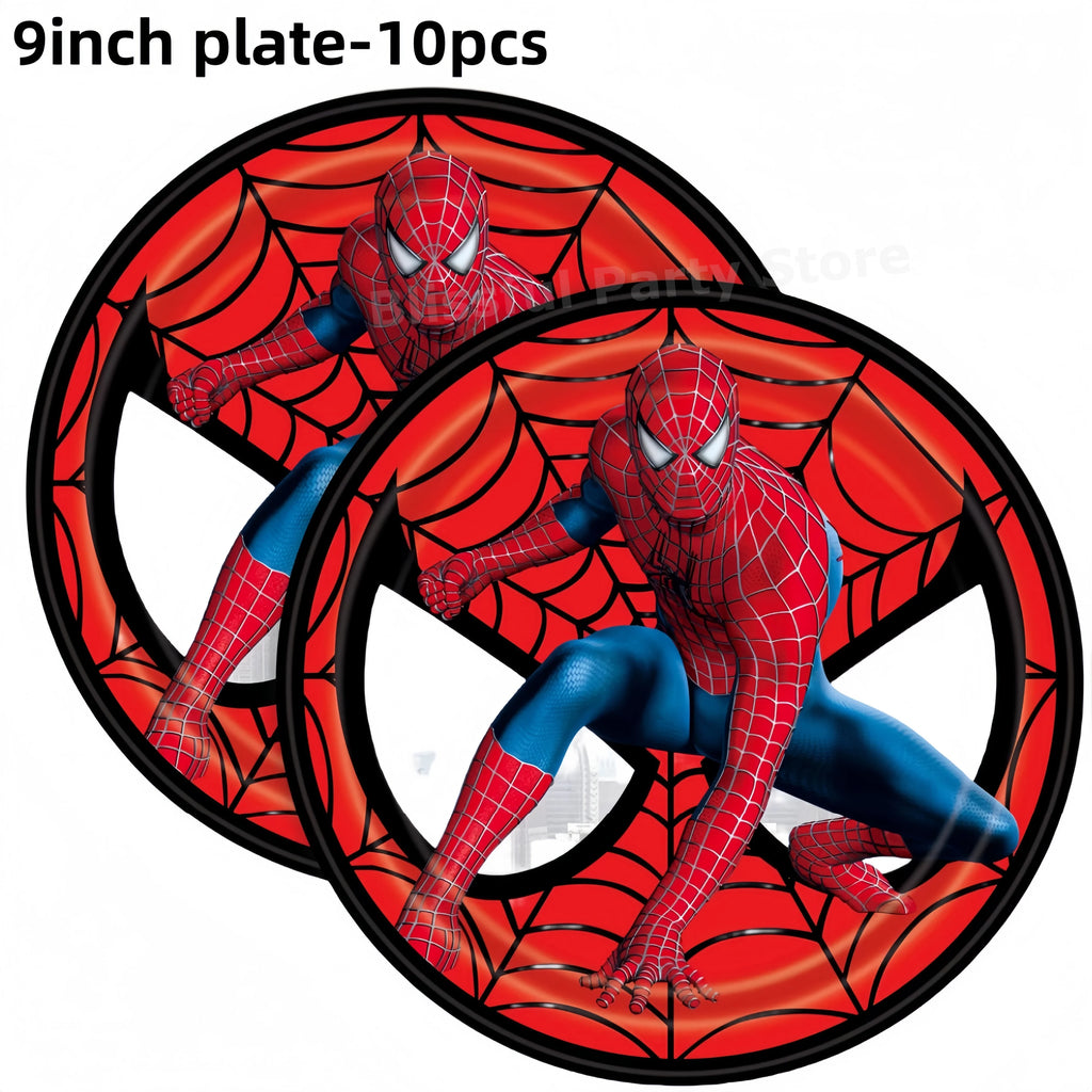 Spiderman Birthday Party Decorations Tableware Paper Cup Plate Napkin Tablecloth for Kids Boys Favor Baby Shower Event Supplies