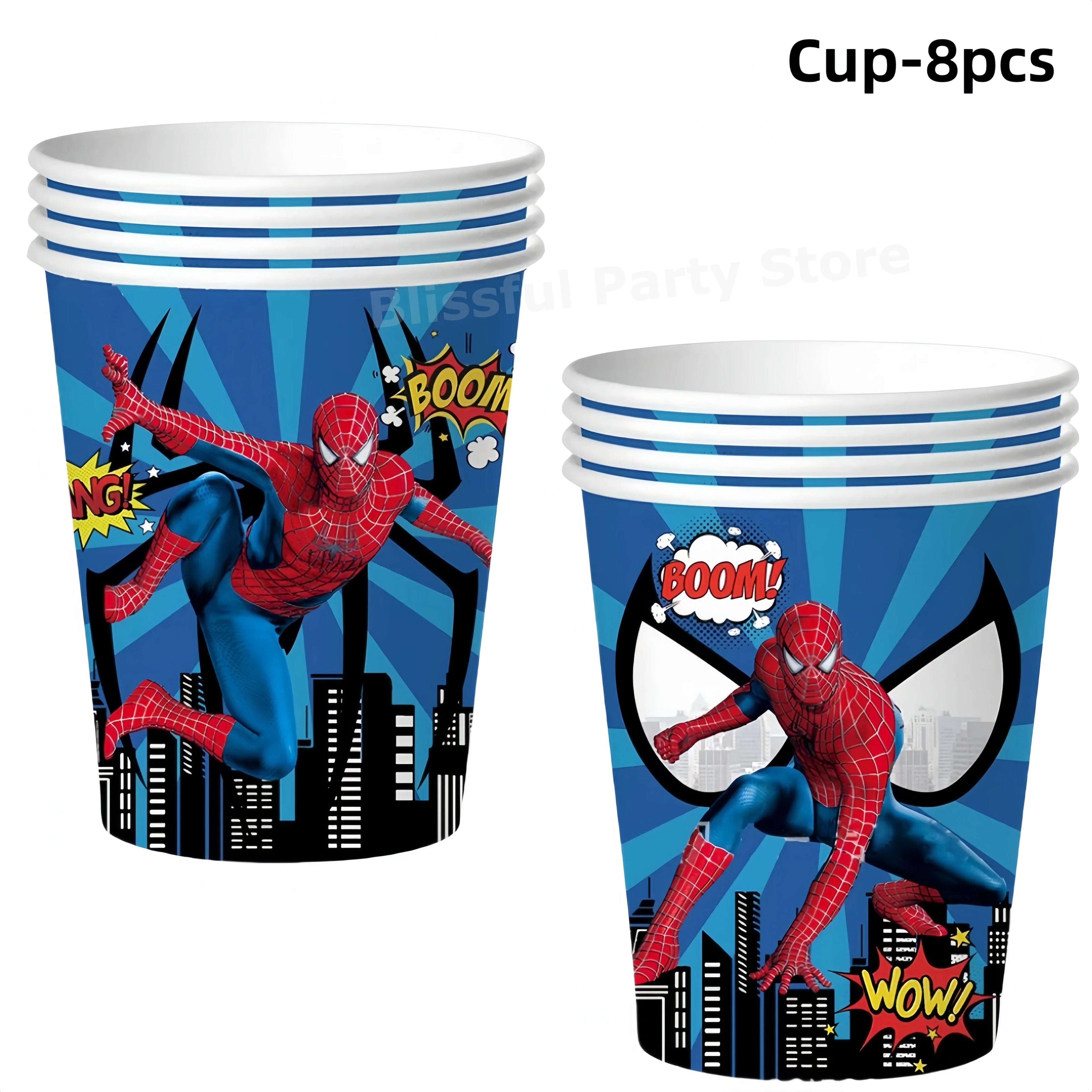 Spiderman Birthday Party Decorations Tableware Paper Cup Plate Napkin Tablecloth for Kids Boys Favor Baby Shower Event Supplies